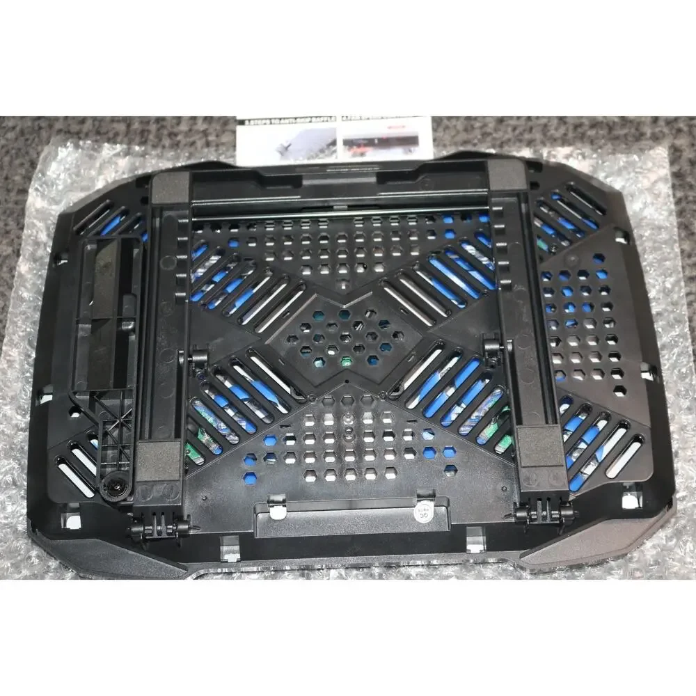 AIMIUZI Laptop Cooling Pad Gaming w/5 Quiet Fans 12-15.6 5 Height Adj 2 USB